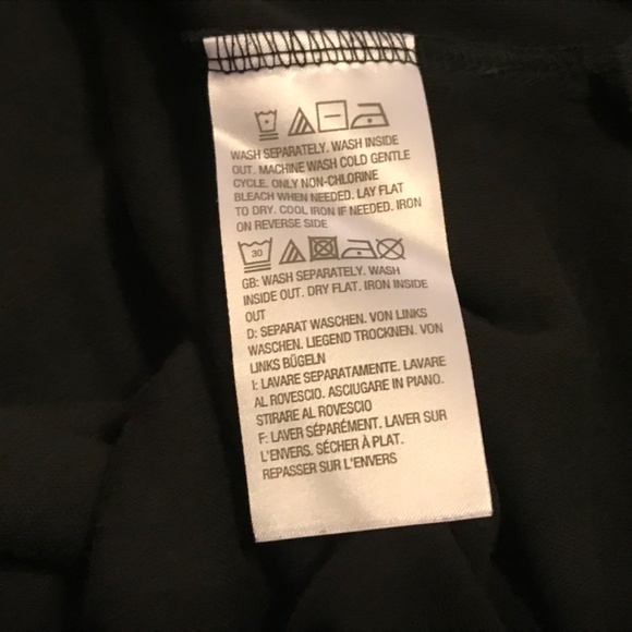 QF black 3/4 sleeve shirt embellished with rhinestones (2X) - Picture 6 of 7